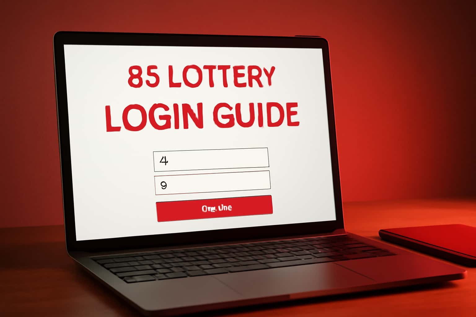 A futuristic representation of the 85 Lottery Login Guide.