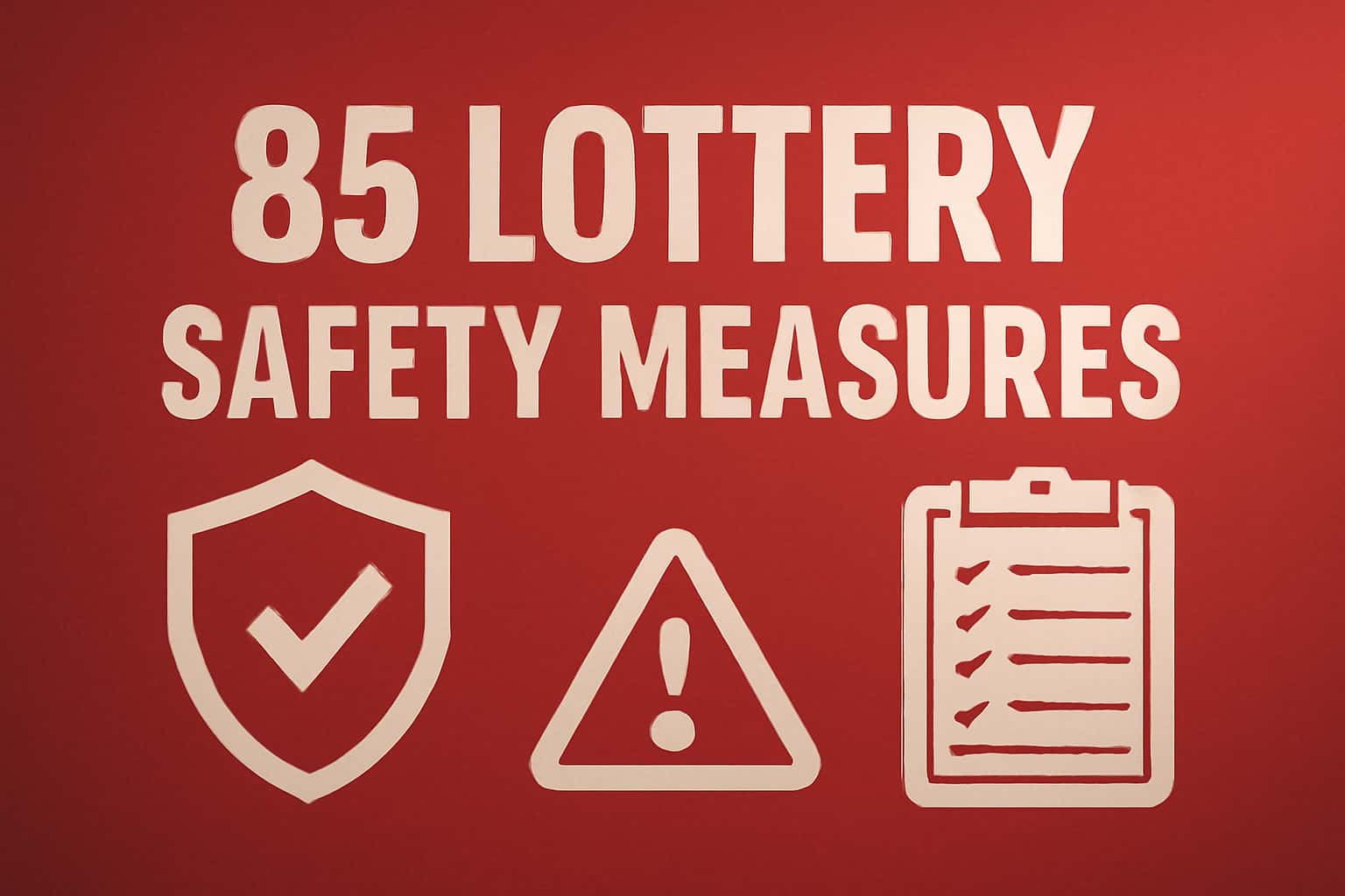 Informative visual representation of 85 Lottery safety measures.