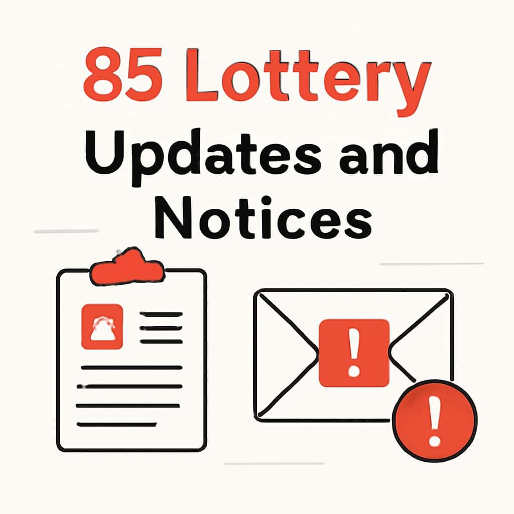 An illustrative diagram for 85 Lottery Updates and Notices.