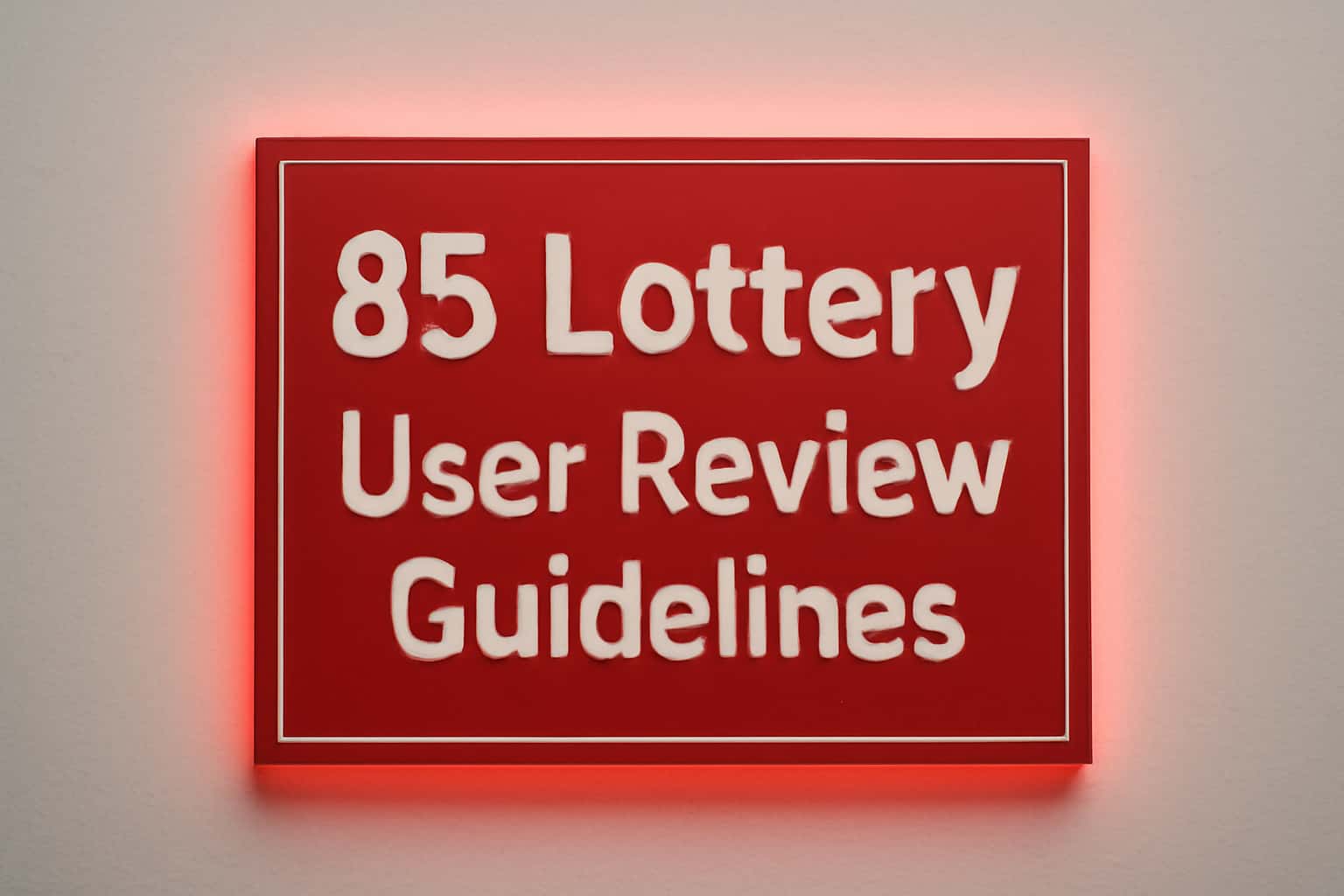 Informational scene for 85 Lottery User Review Guidelines showcasing clarity and structure.