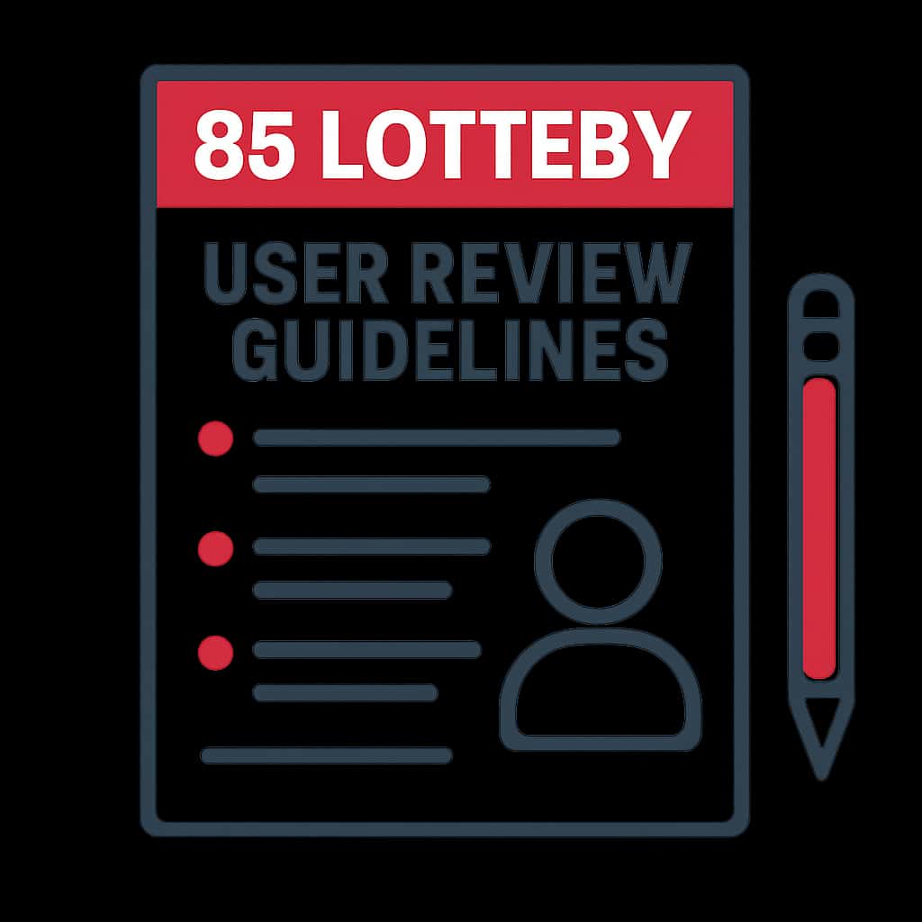 Diagram highlighting key aspects of 85 Lottery User Review Guidelines.