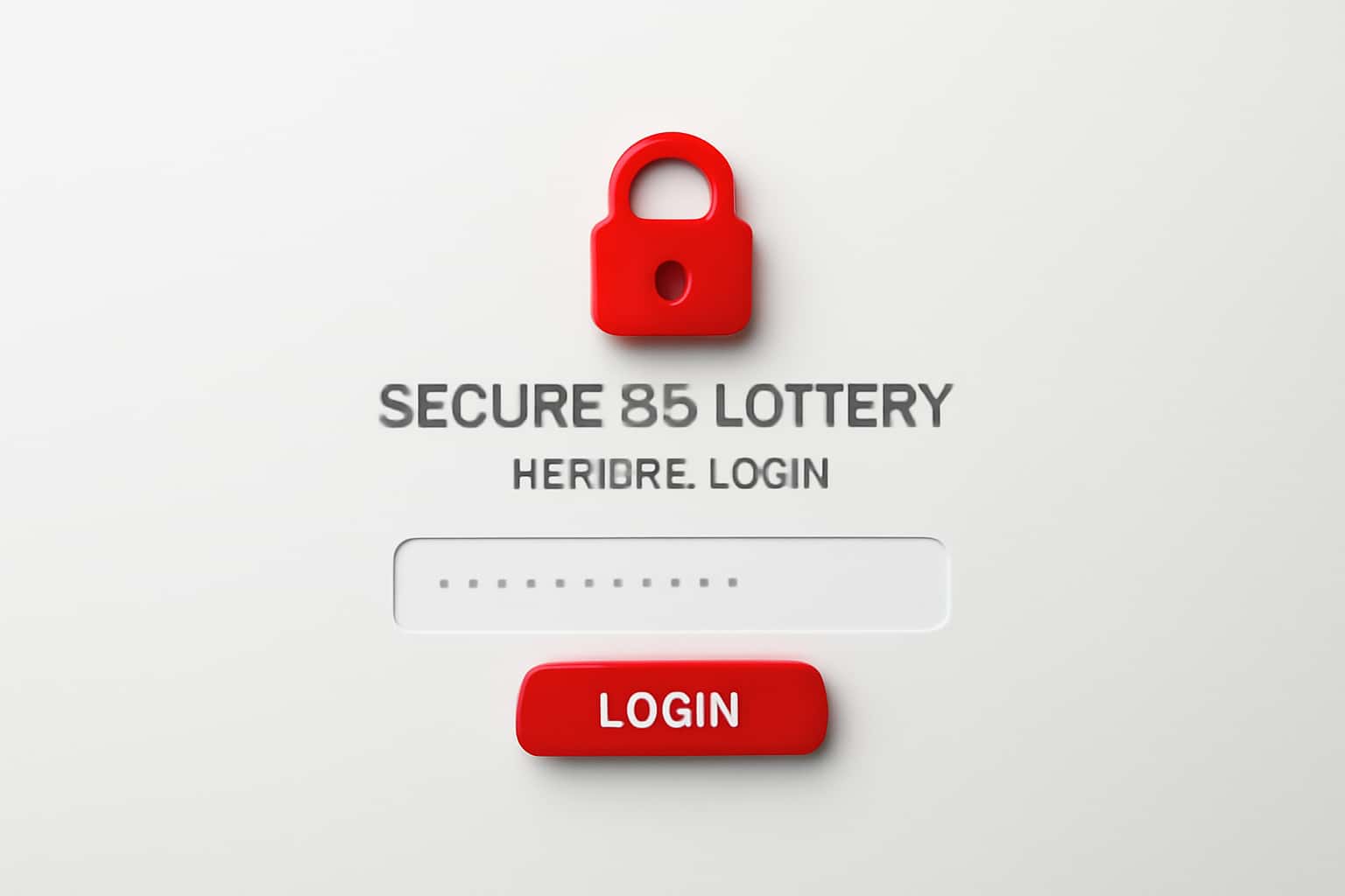 Secure 85 Lottery Member Login Interface