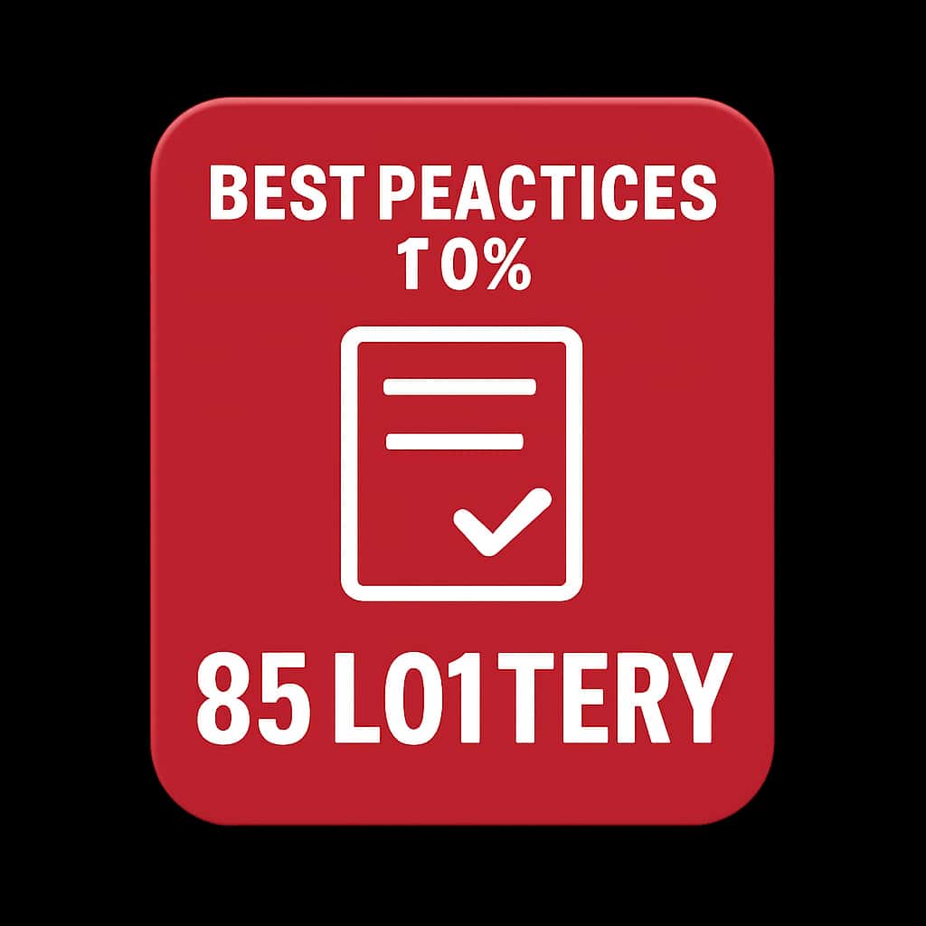 Icon representing best practices for 85 Lottery.