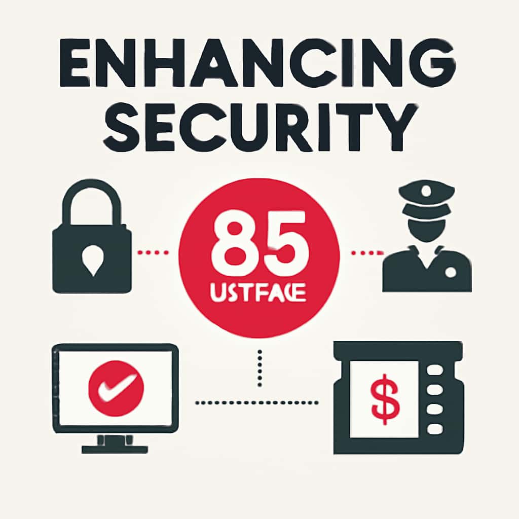 An educational diagram about enhancing security measures in 85 Lottery.