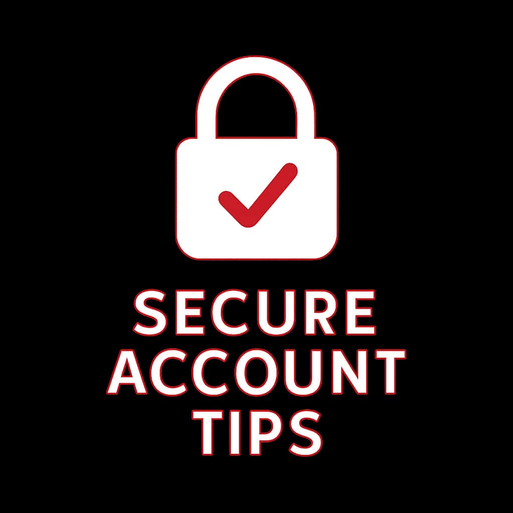 Icon representing secure account tips for 85 Lottery.